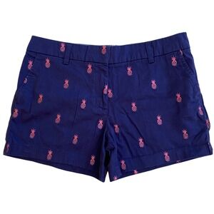 Cambridge Dry Goods Women's Chino Shorts Size‎ 8 Pineapple Print Preppy Summer